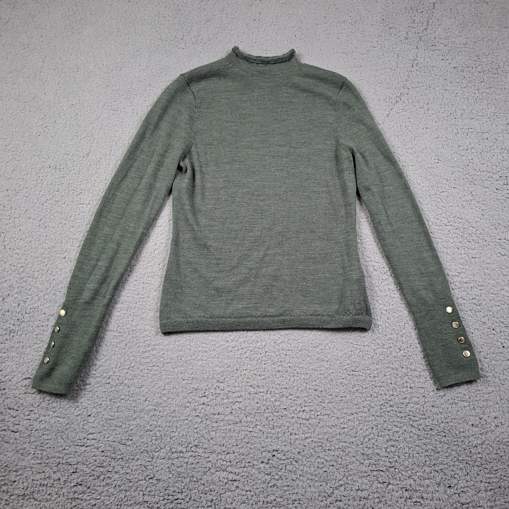 Vtg Abercrombie & Fitch Amelia Sweater M Y2K Roll Neck Merino Wool Lightweight